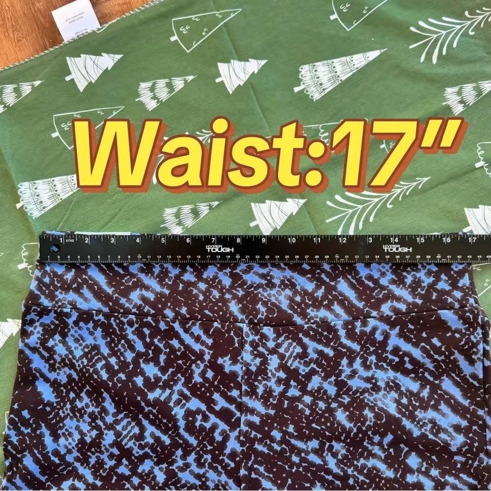 Terra & Sky High-Rise Ankle Leggings Plus 0X 14W Blue Snake Print New Lot of 3 - Picture 10 of 13